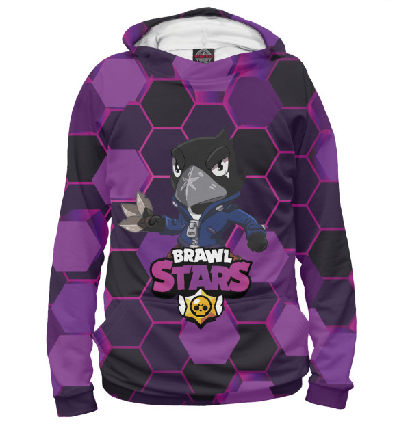 Женское худи с изображением Crow (Brawl Stars) цвета Белый