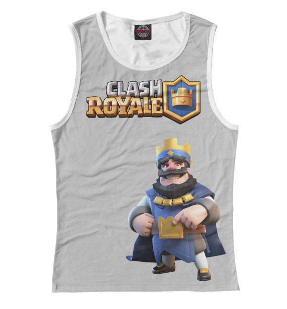 Майка для девочки с изображением Clash Royale цвета Белый