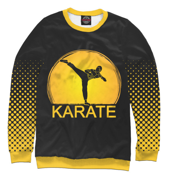 Свитшот для мальчиков с изображением Karate цвета Белый