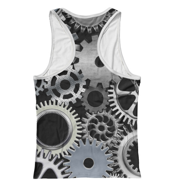 Женская майка-борцовка с изображением Механика цвета Белый