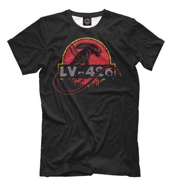 Мужская футболка с изображением LV-426 цвета Черный