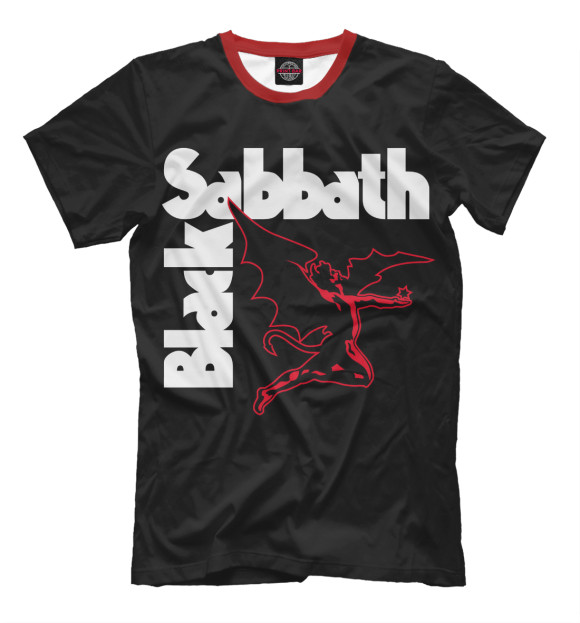 Мужская футболка с изображением Black Sabbath цвета Черный