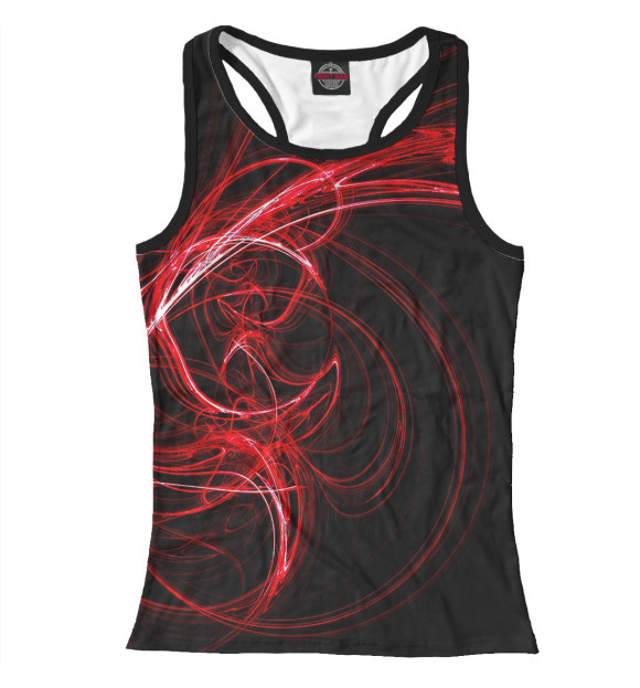 Женская майка-борцовка с изображением Дым цвета Белый