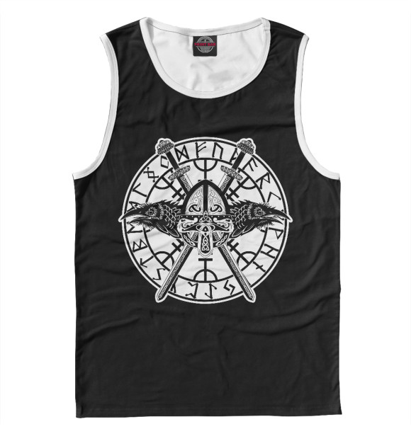 Майка для мальчика с изображением Воин Одина цвета Белый