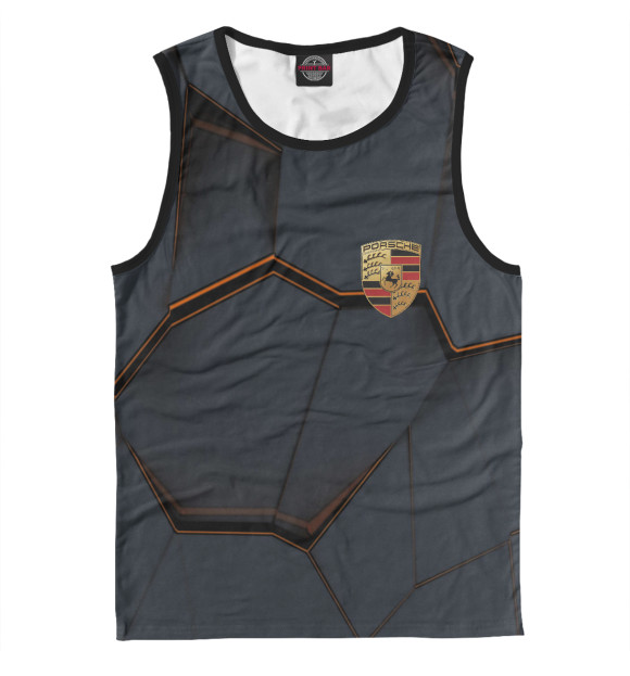 Мужская майка с изображением Porsche / Порш цвета Белый