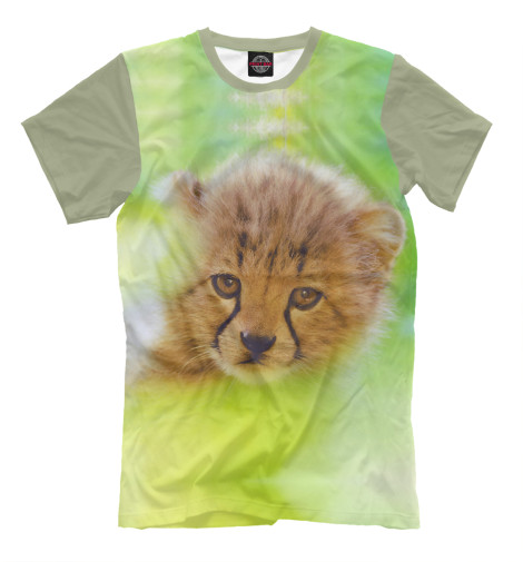 

Футболки Print Bar, Хаки, Котенок гепарда