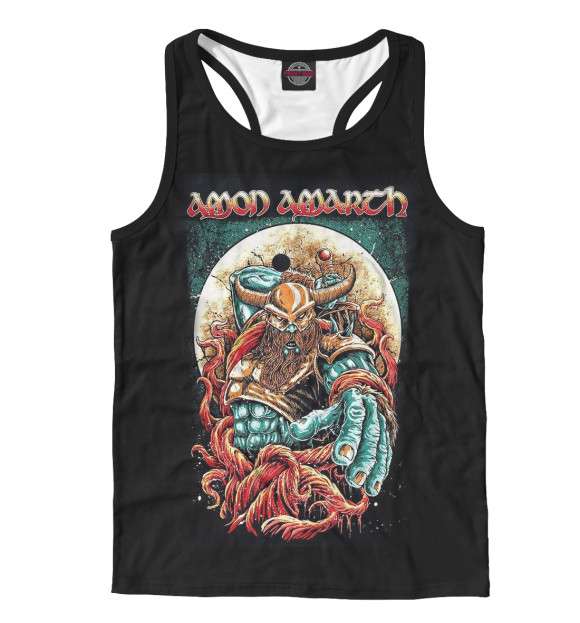 Мужская майка-борцовка с изображением Amon Amarth цвета Белый