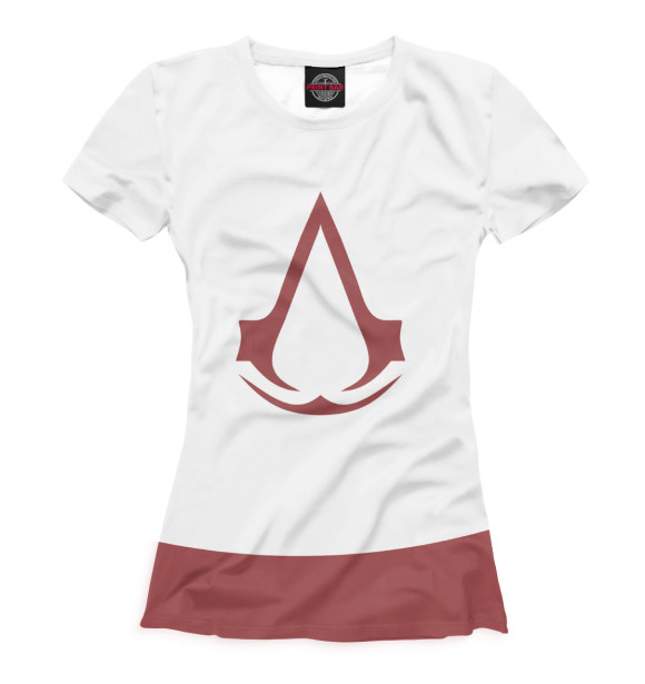Футболка для девочек с изображением Assassin's Creed цвета Белый