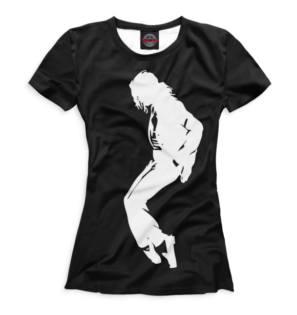 Футболка для девочек с изображением Michael Jackson цвета Белый