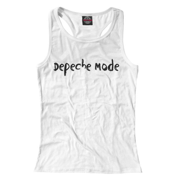 Женская майка-борцовка с изображением Depeche Mode цвета Белый