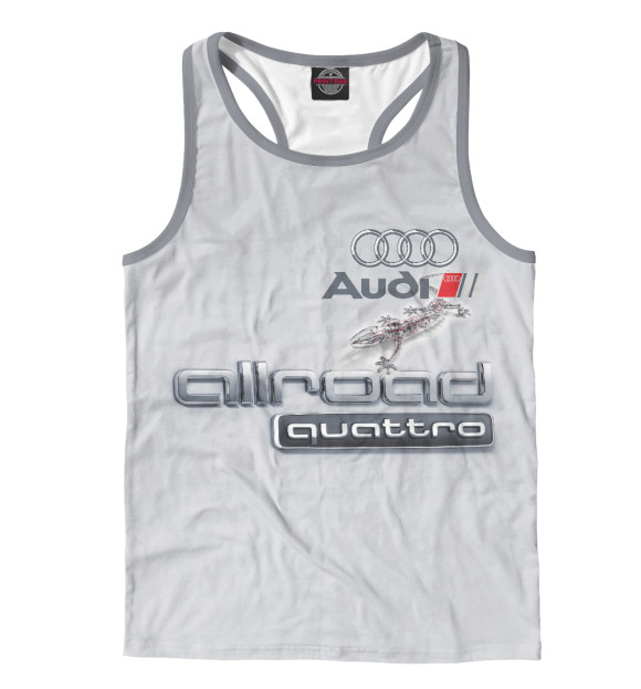 Мужская майка-борцовка с изображением Audi цвета Белый