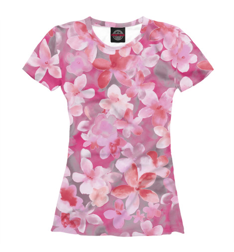 

Футболки Print Bar, Белый, РОЗОВЫЕ ЦВЕТЫ