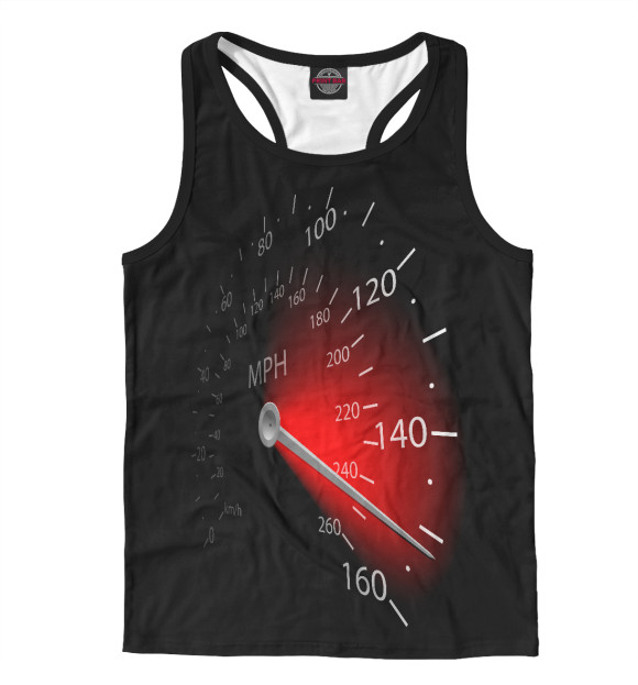 Мужская майка-борцовка с изображением Drive цвета Белый