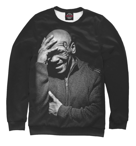Женский свитшот с изображением Mike Tyson цвета Белый