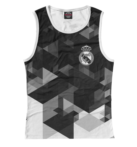 Женская майка с изображением Real Madrid Abstract Collection цвета Белый