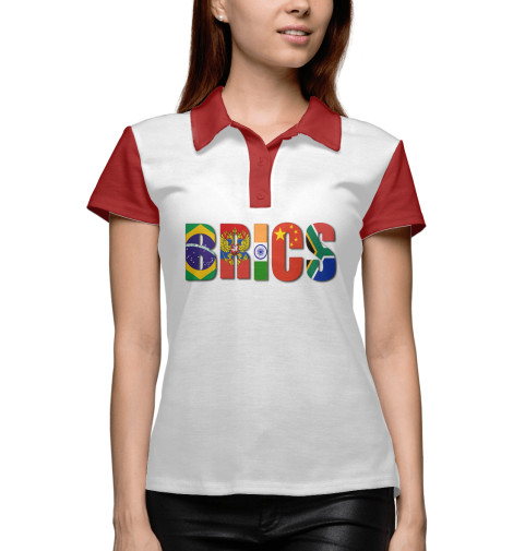 

Поло Print Bar, Белый, Брикс