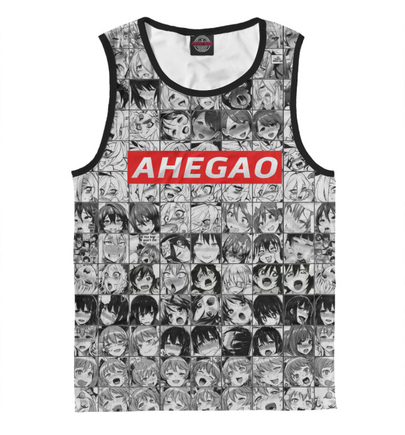 Майка для мальчика с изображением AHEGAO цвета Белый