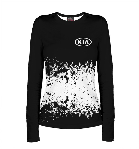 Женский лонгслив с изображением Kia цвета Белый