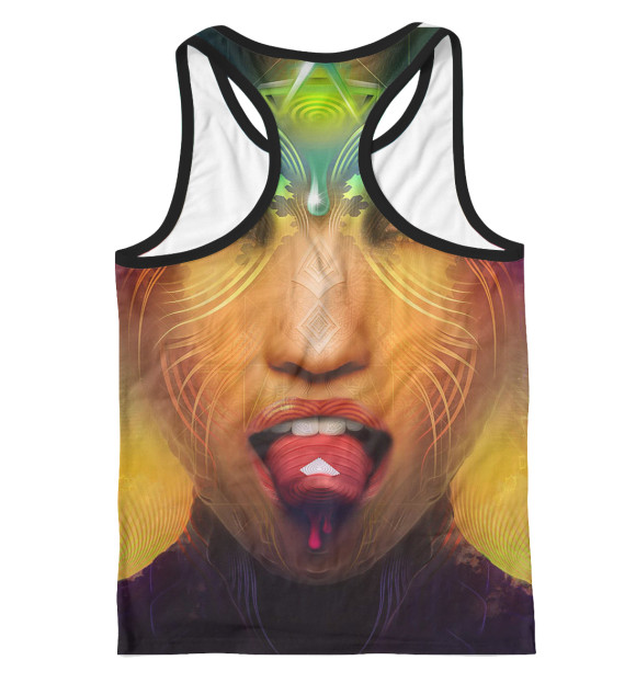 Мужская майка-борцовка с изображением liquid цвета Белый