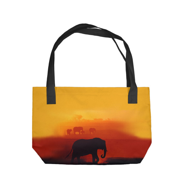 Пляжная сумка с изображением Саванна цвета 