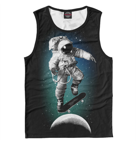 

Майки Print Bar, Белый, Космический скейтбордист