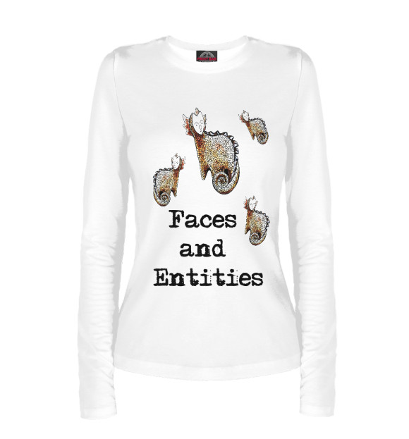 Женский лонгслив с изображением Сущность цвета Белый