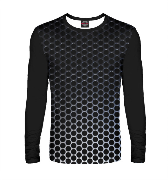 Мужской лонгслив с изображением Футуризм цвета Белый