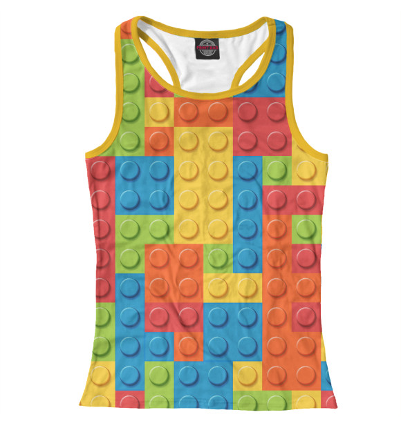 Женская майка-борцовка с изображением Конструктор цвета Белый