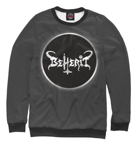 Женский свитшот с изображением Beherit цвета Белый