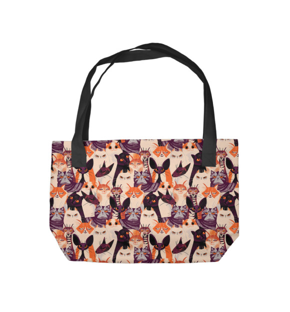 Пляжная сумка с изображением Cats цвета 