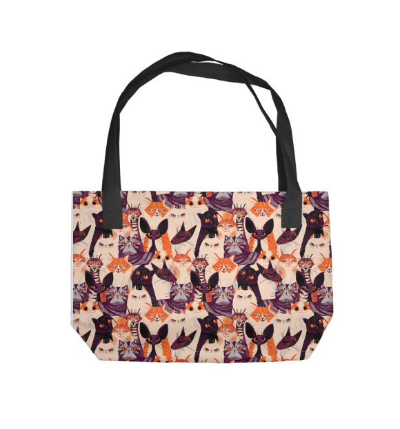 Пляжная сумка с изображением Cats цвета 