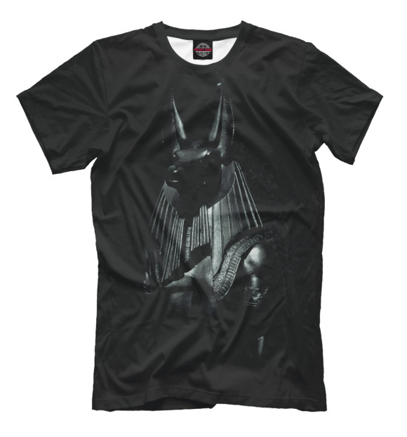 Мужская футболка с изображением Anubis цвета Черный