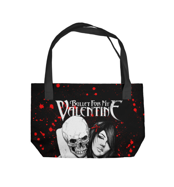 Пляжная сумка с изображением Bullet For My Valentine цвета 