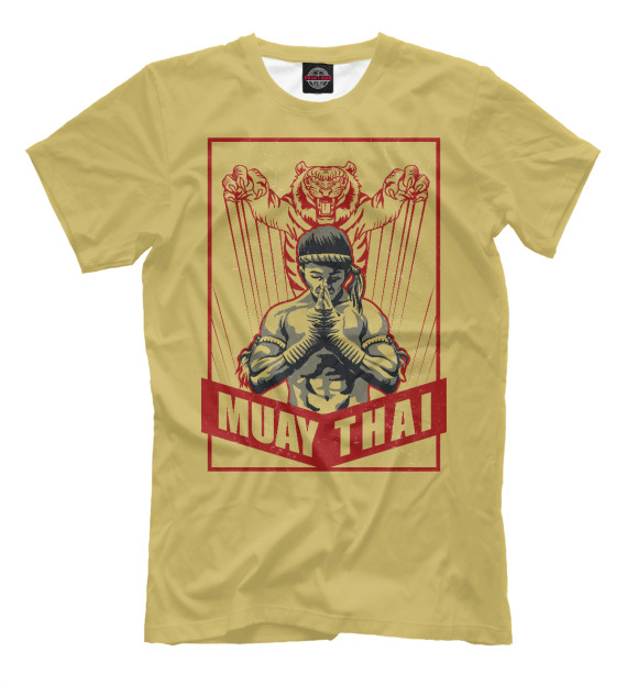 Мужская футболка с изображением MUAY THAI цвета Хаки