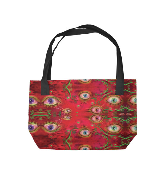 Пляжная сумка с изображением Mushroom Girl цвета 