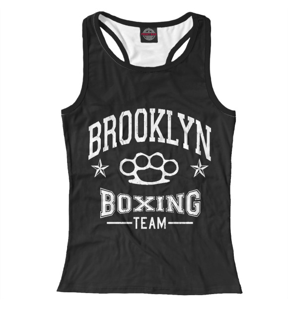 Женская майка-борцовка с изображением Brooklyn Boxing Team цвета Белый