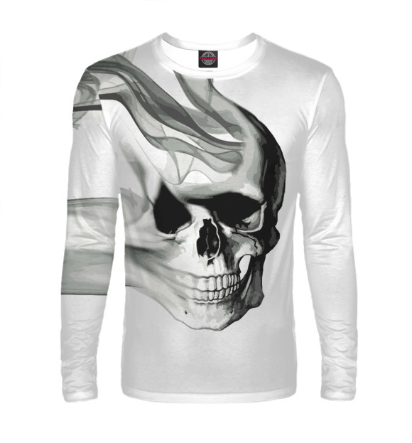 Мужской лонгслив с изображением SKL цвета Белый