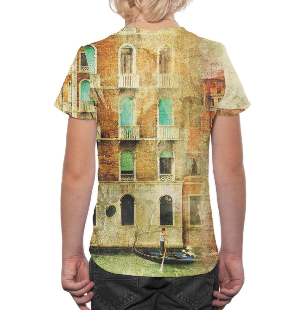 Футболка для мальчиков с изображением Венеция цвета Белый