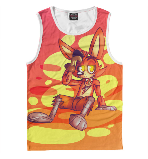 Майка для мальчика с изображением FNAF FOXY цвета Белый