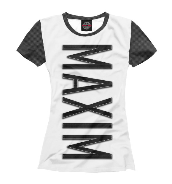 Футболка для девочек с изображением Maxsim-carbon цвета Белый