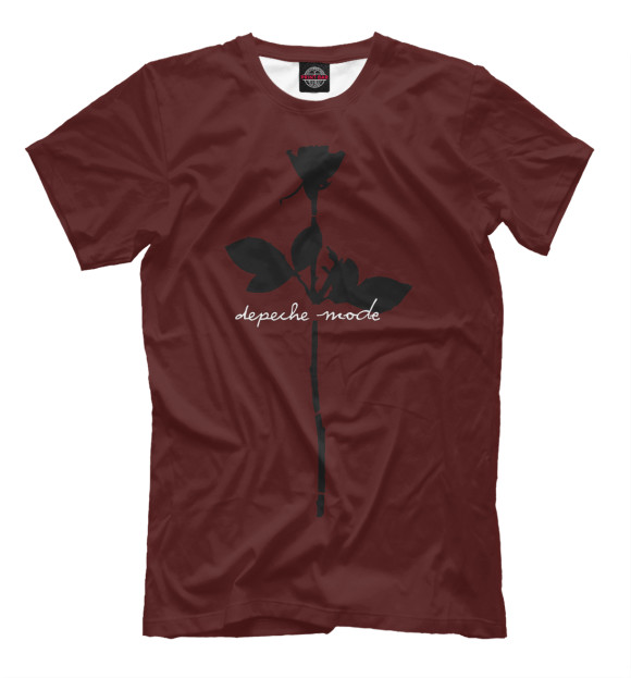 Мужская футболка с изображением Depeche Mode цвета Темно-бордовый