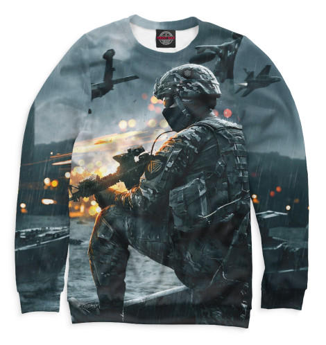 

Свитшоты Print Bar, Белый, Battlefield 4