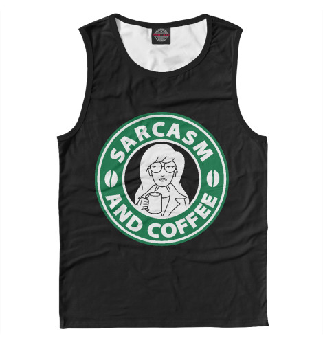 

Майки Print Bar, Белый, Сарказм и кофе