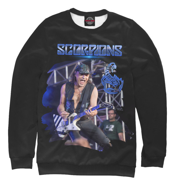 Свитшот для мальчиков с изображением Scorpions цвета Белый