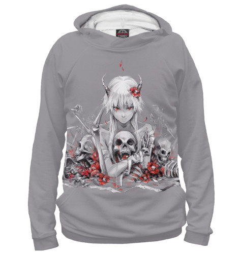 

Худи Print Bar, Белый, Лепестки розы