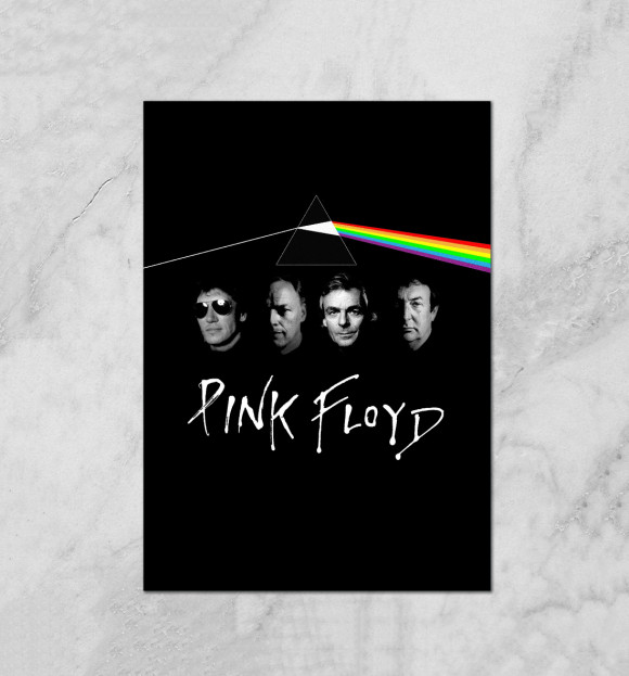 Плакат с изображением Pink Floyd цвета Белый