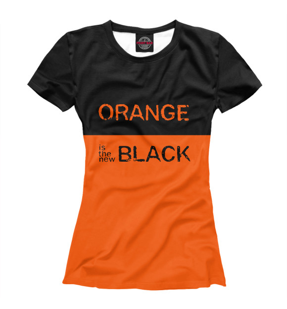 Футболка для девочек с изображением ORANGE IS THE NEW BLACK цвета Белый