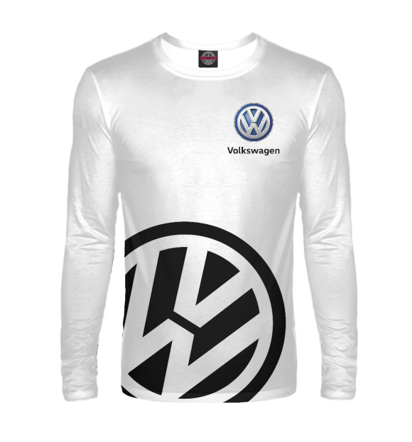Мужской лонгслив с изображением Volkswagen цвета Белый