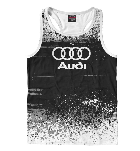 Мужская майка-борцовка с изображением Audi sport цвета Белый