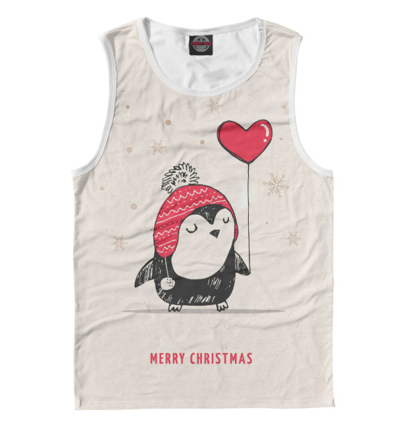 Майка для мальчика с изображением Cutie Little Penguin цвета Белый